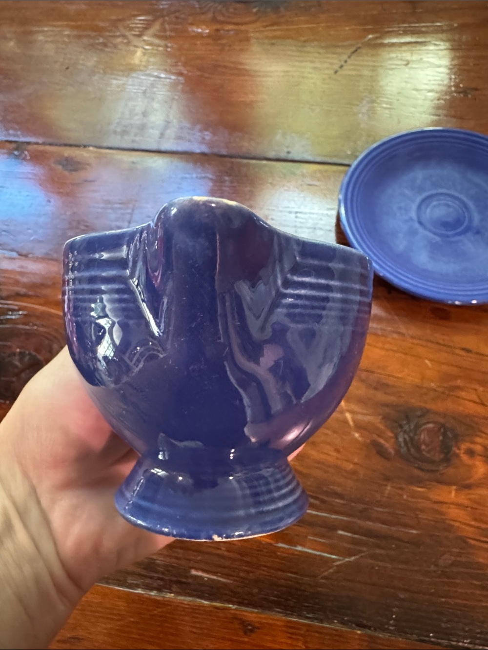 Fiestaware Creamer and Plate Set - Picture 3 of 12